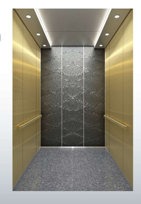 Embossed Titanium Gold Elevator